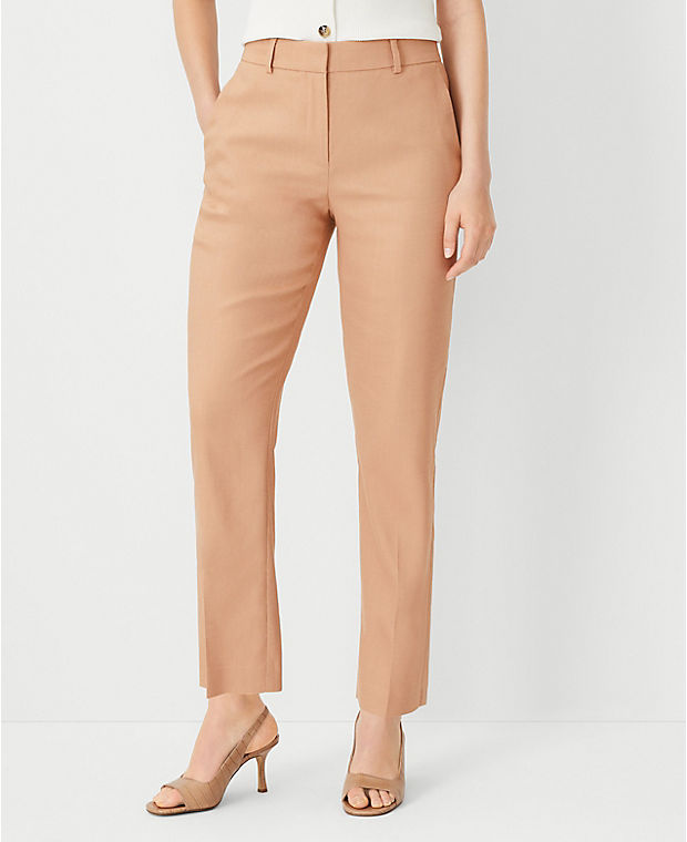 The Petite High Rise Pencil Pant in Linen Twill - Curvy Fit