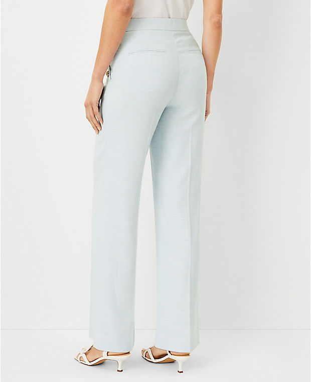The Petite Straight Sailor Pant in Crosshatch - Curvy Fit