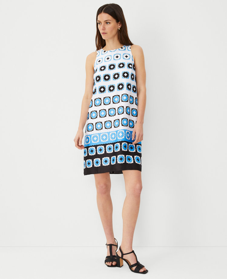 Geo Halter Swing Dress