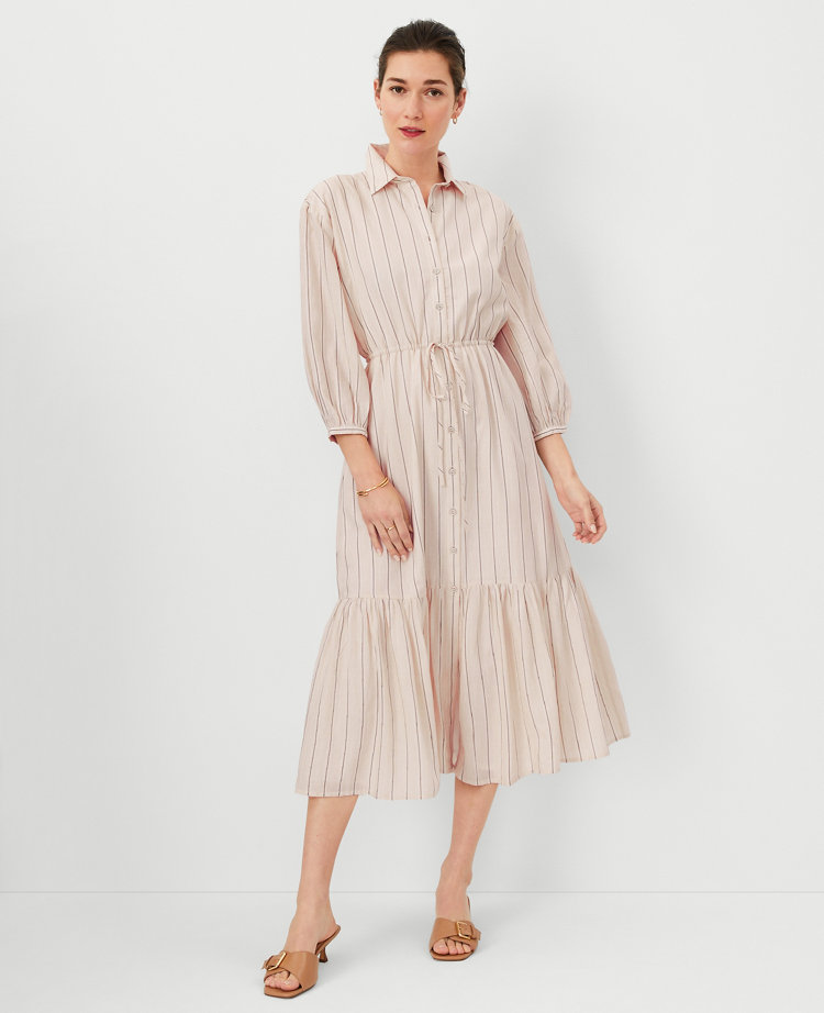 Petite AT Weekend Dobby Flare Midi Dress