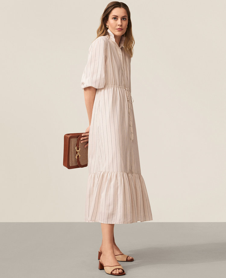 Petite AT Weekend Dobby Flare Midi Dress