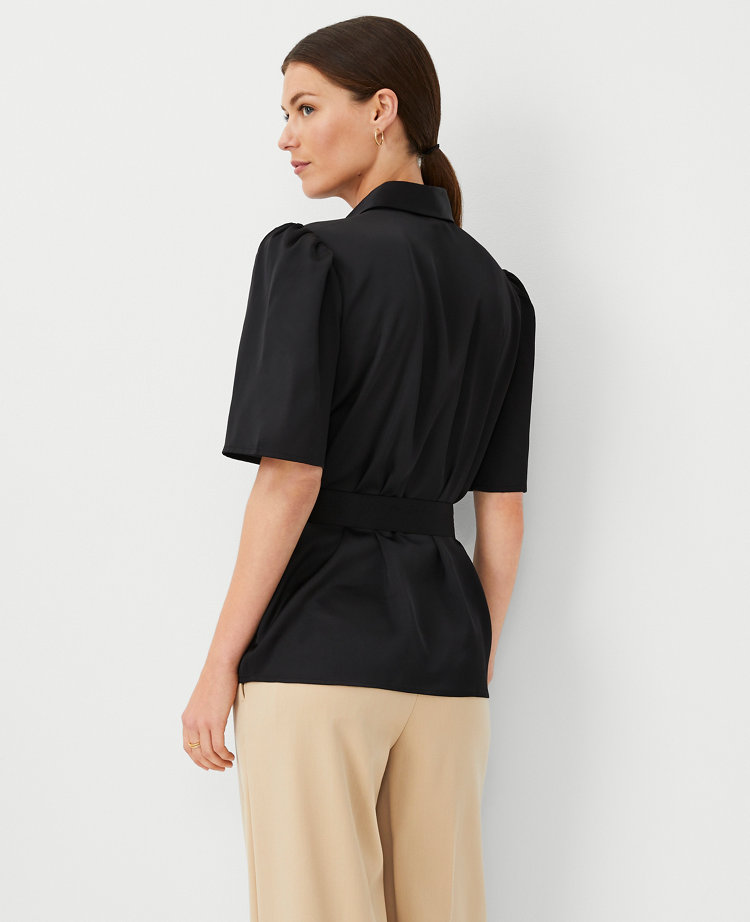 Ann Taylor Belted Tunic Shirt Women's