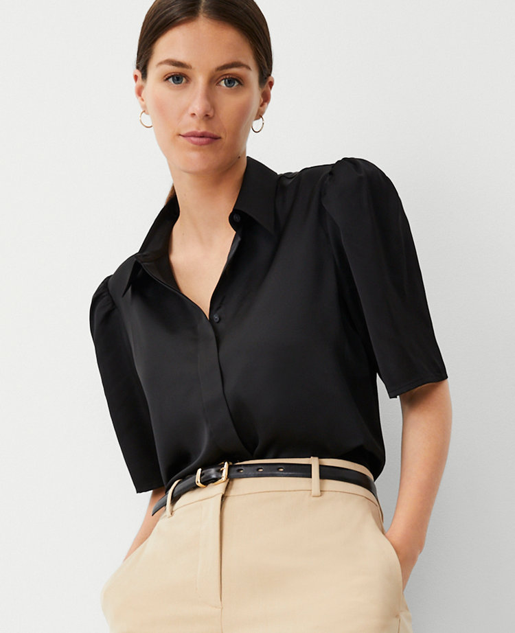 Ann Taylor Belted Tunic Shirt Women's