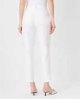 The High Rise Ankle Pant in Herringbone Linen Blend - Curvy Fit carousel Product Image 2