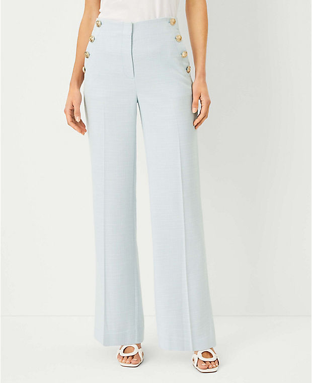 The Petite Straight Sailor Pant in Crosshatch