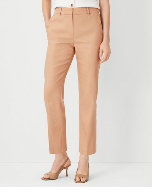 The Petite High Rise Pencil Pant in Linen Twill