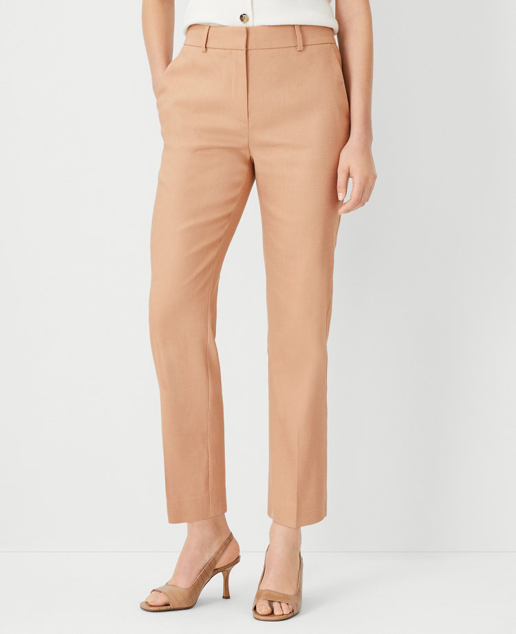 Ann Taylor The Petite High Rise Pencil Pant Linen Twill