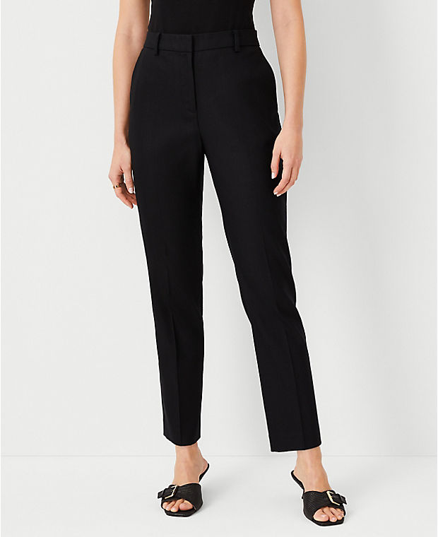 The Petite High Rise Ankle Pant in Linen Twill - Curvy Fit