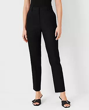 The Petite High Rise Ankle Pant in Linen Twill - Curvy Fit carousel Product Image 1
