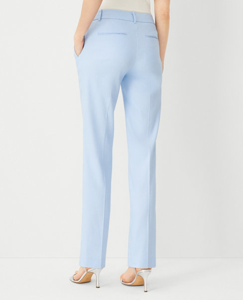 The Petite Mid Rise Straight Pant in Linen Twill