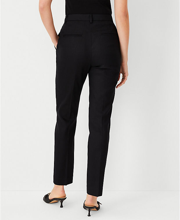 The Petite High Rise Ankle Pant in Linen Twill
