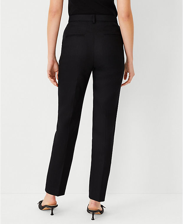 The High Rise Ankle Pant in Linen Twill - Curvy Fit