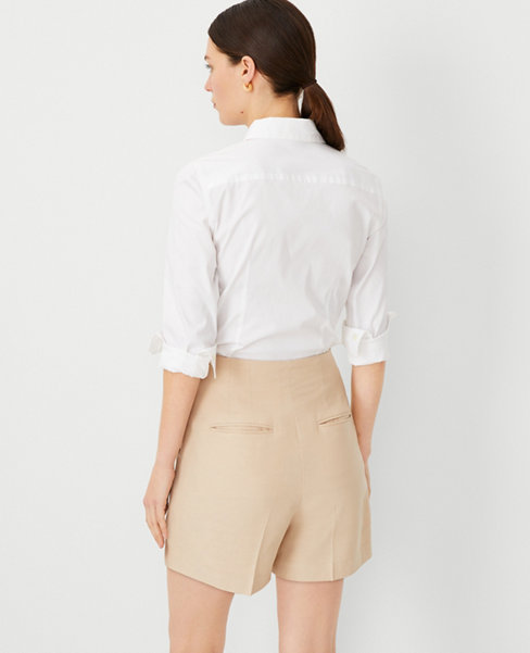 Petite Side Zip Shorts in Texture