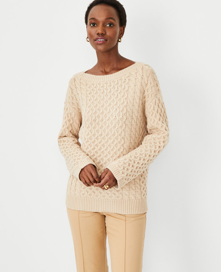 Cable Knit Tunic Sweater