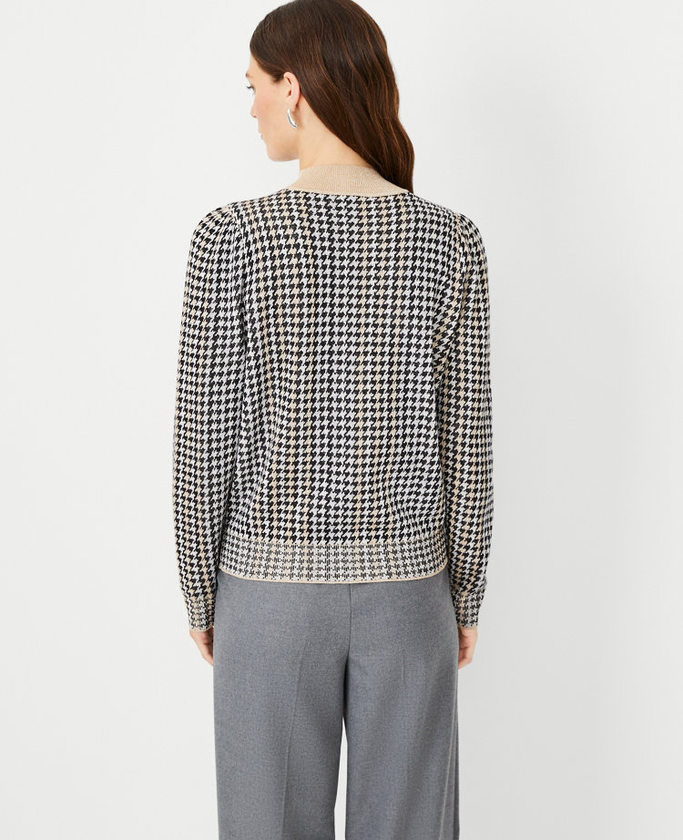 JERROD JACQUARD HOUNDSTOOTH SHACKET - CREAM