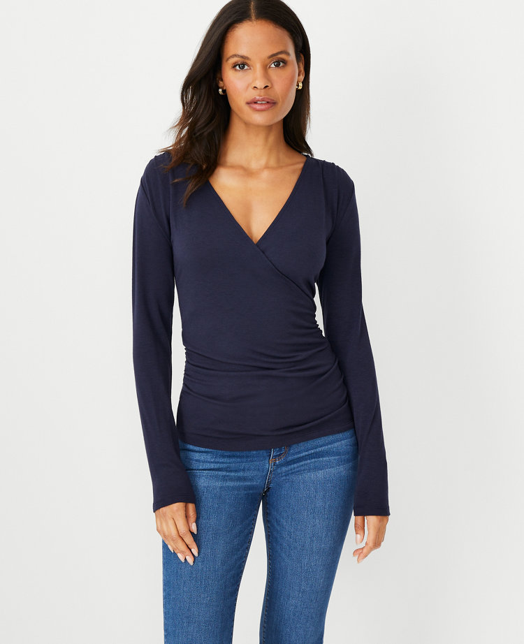 Shirred Wrap Top