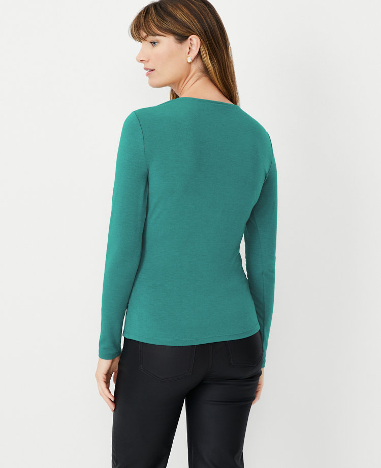 Women's Green Long Sleeve Shirts & Tops Ann Taylor