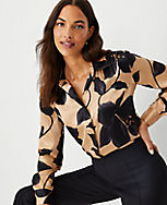 Studio Collection Floral Silk Blouse carousel Product Image 1