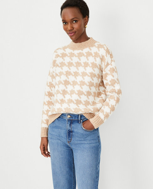 Houndstooth Wedge Sweater