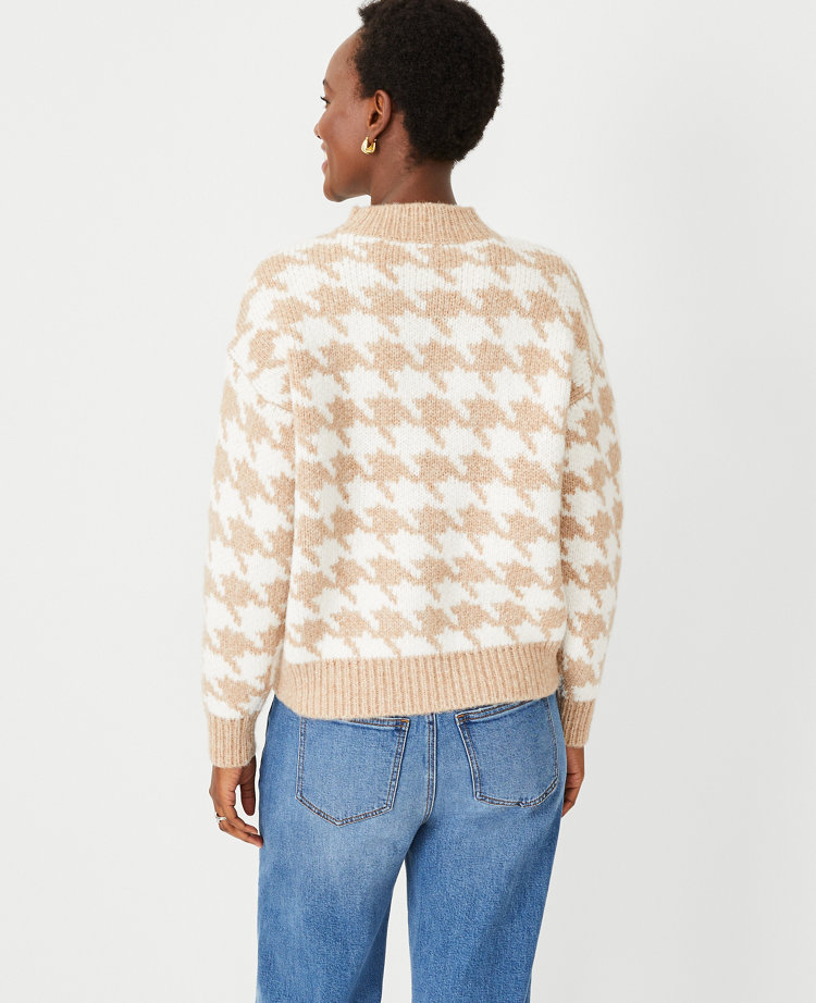 Houndstooth sweatshirt hot sale