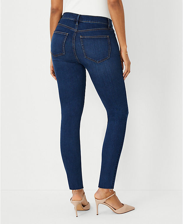 Mid Rise Skinny Jeans in Dark Stone Wash - Curvy Fit