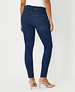 Mid Rise Skinny Jeans in Dark Stone Wash - Curvy Fit carousel Product Image 2