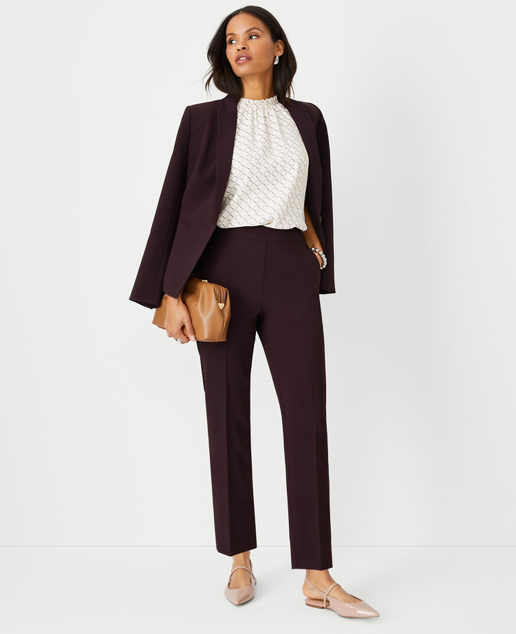 Fluid Crepe Side-Zip Pant