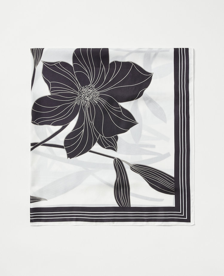The Vintage Floral Silk Square Scarf