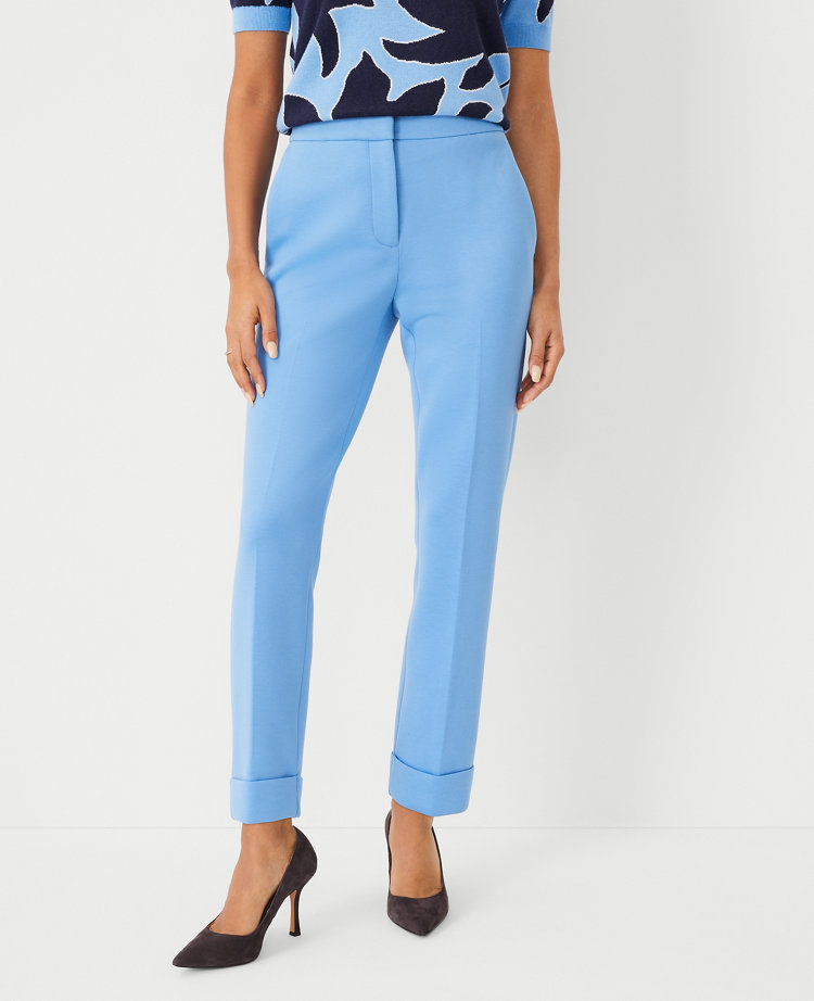 The Petite High Rise Eva Ankle Pant in Double Knit