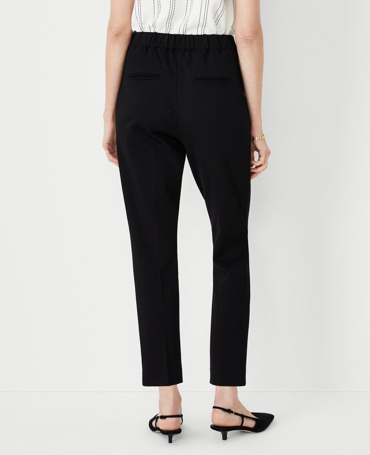 The Petite High Rise Eva Easy Ankle Pant in Twill