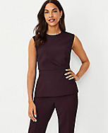 The Tucked Waist Shell in Fluid Crepe carousel Product Image 1