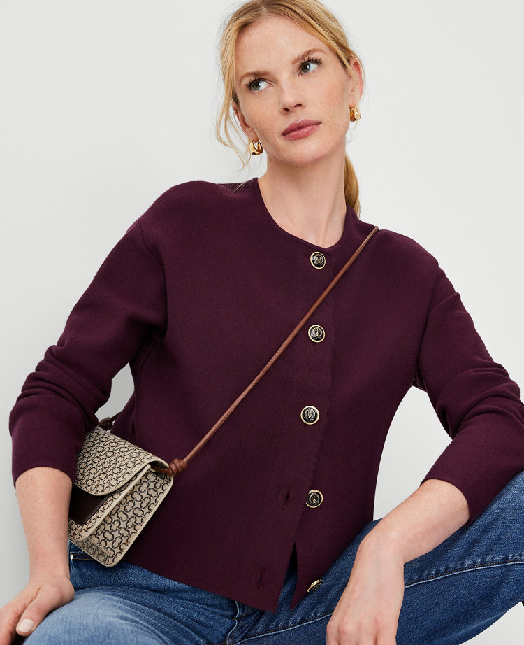 Burgundy clearance sweater coat