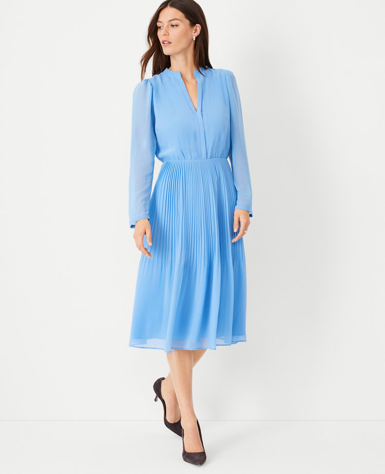 The Belted V-Neck Midi Dress in Fluid Crepe