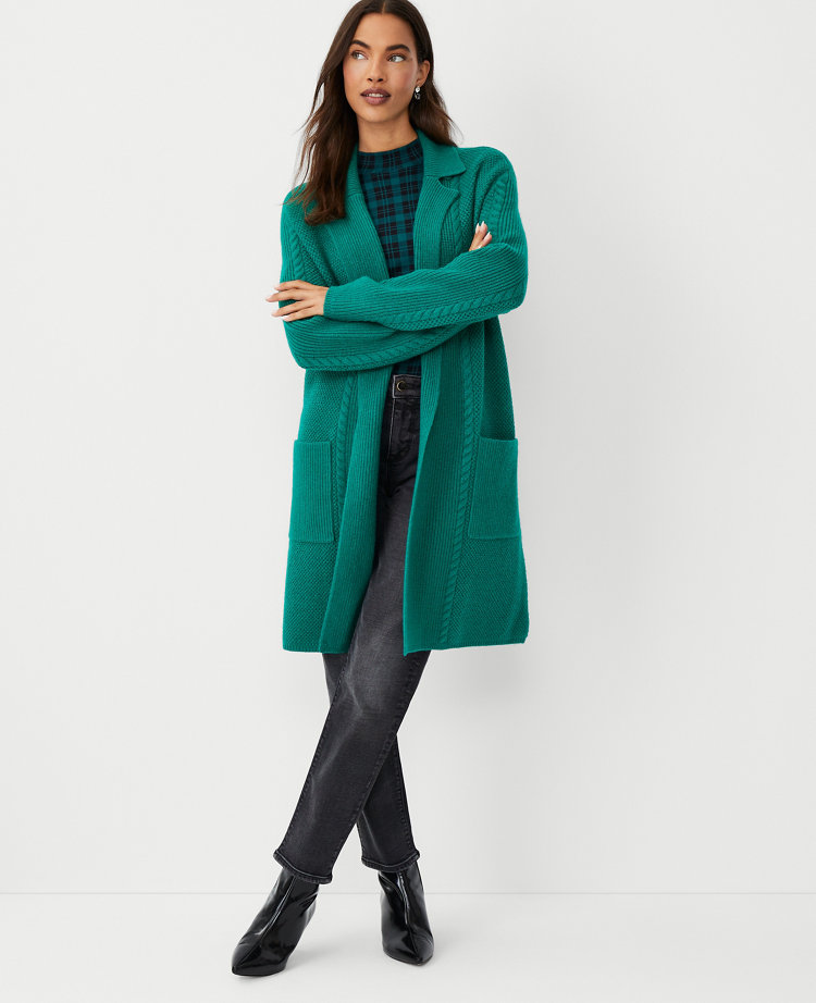 Ann taylor hot sale green cardigan