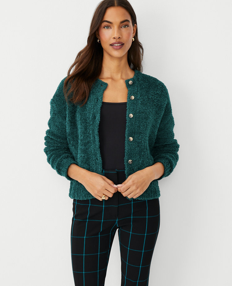 Fuzzy sweater outlet jacket