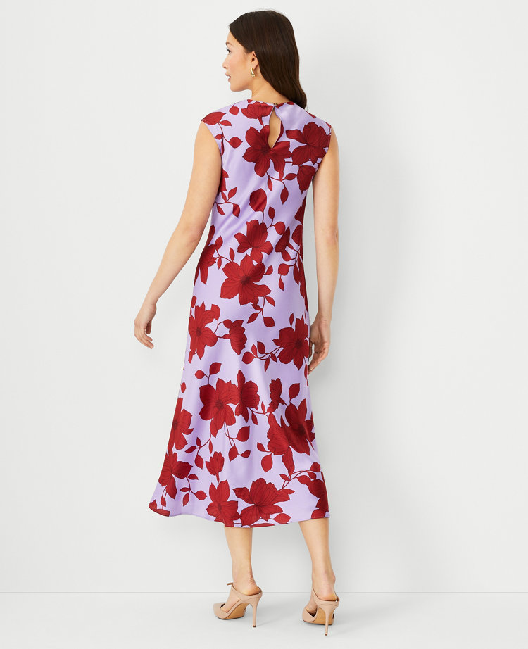 Petite Floral Cap Sleeve Slip Dress