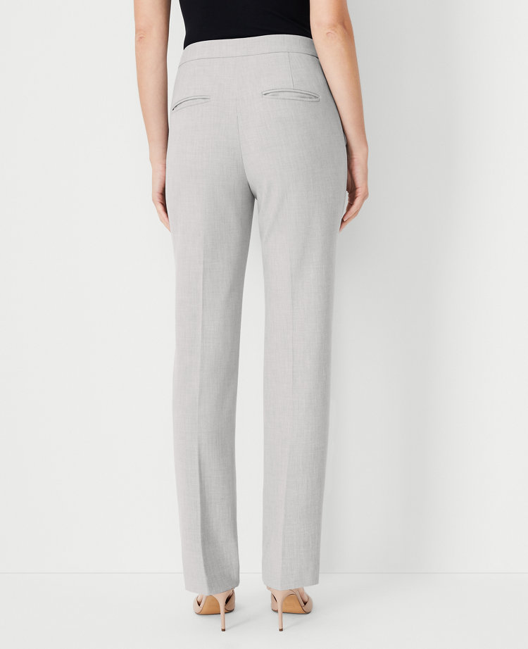 The High Rise Side Zip Flare Ankle Pant in Sateen - Curvy Fit