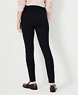 The Seamed Side Zip Legging in Pebbled Faux Leather Ponte carousel Product Image 2