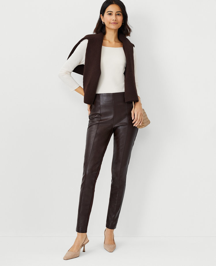 Ann taylor shop faux leather leggings