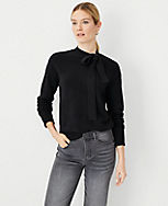 Tie Neck Wedge Sweater carousel Product Image 1