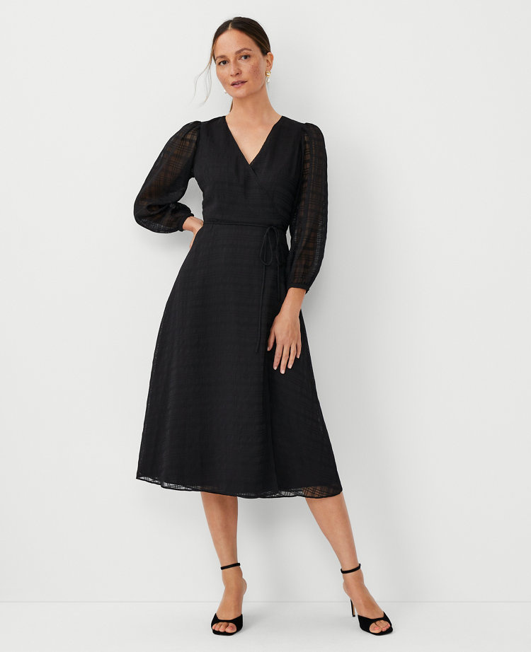 Jacquard best sale wrap dress