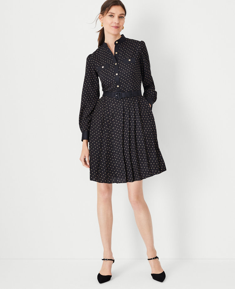 Paisley Pleated Shirtdress