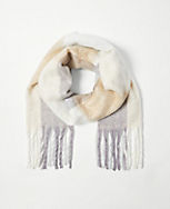 Fuzzy Plaid Scarf carousel Product Image 1
