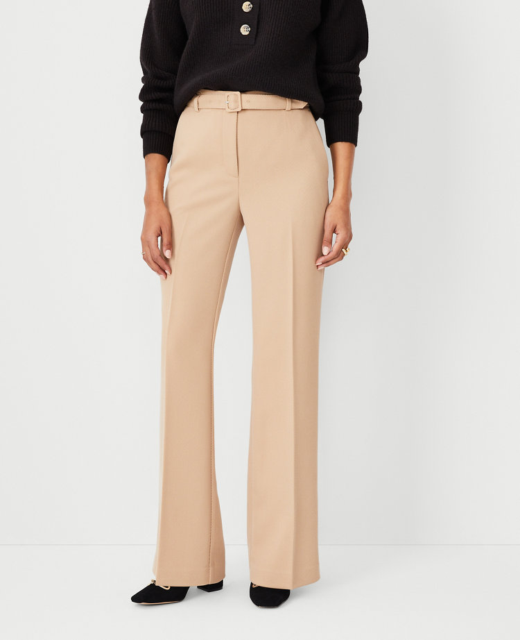 The Belted Boot Pant in Stretch Twill