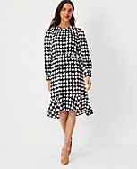 Houndstooth Flounce Flare Dress carousel Product Image 1