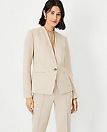 The Cutaway Blazer in Micro Houndstooth Double Knit carousel Product Image 3