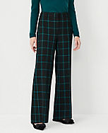 The Wide Leg Pant in Windowpane carousel Product Image 1