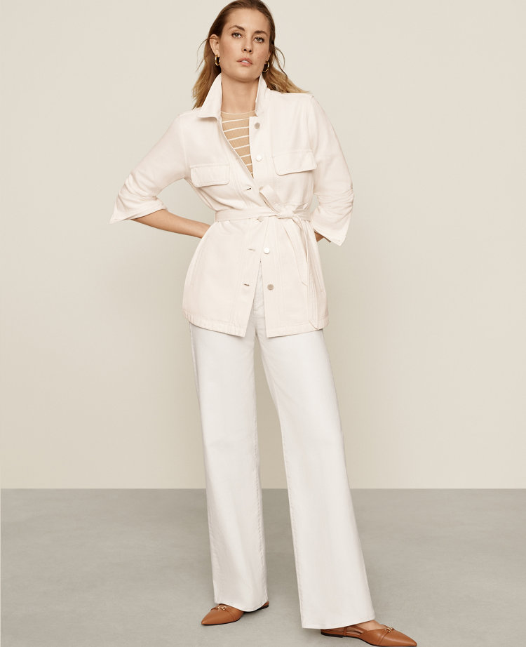 High Rise Trouser Jeans in Ivory