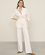 High Rise Trouser Jeans in Ivory carousel Product Image 1