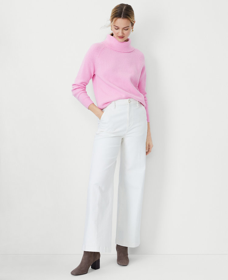 High Rise Trouser Jeans in Ivory